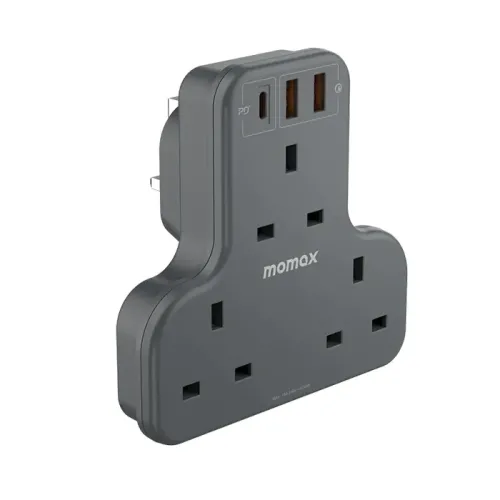 Momax ONEPLUG PD20W 2A1C 3 outlet T strip - Grey