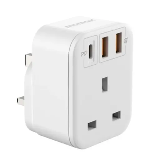 Momax - OnePlug 1-Outlet Extension Socket With USB - White