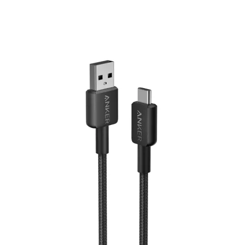 Anker322 USB-A to USB-C Braided Cable (3ft/0.9m) - Black