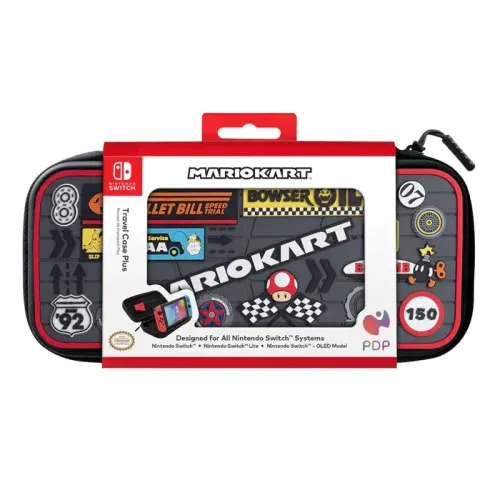 PDP: Nintendo Switch - Lite & OLED Model Travel Case Plus (All Console) - Mario Kart Edition