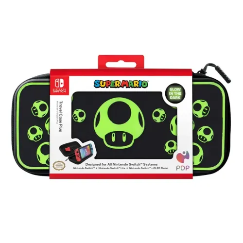PDP: Nintendo Switch - Lite & OLED Model Travel Case Plus (All Console) - Super Mario - Glow in the Dark