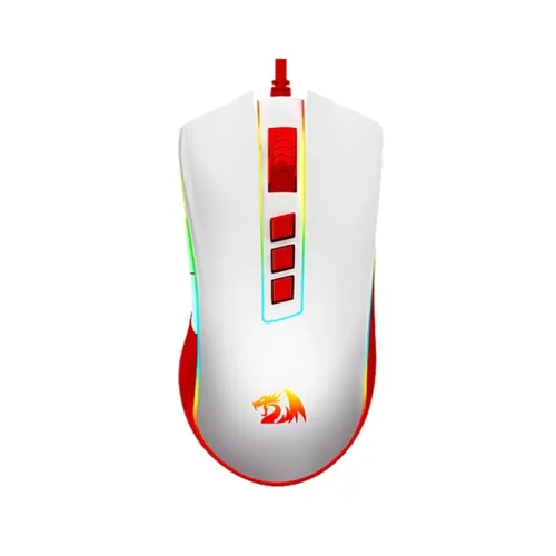 Redragon Cobra M711C Wired Gaming Mouse - White Red