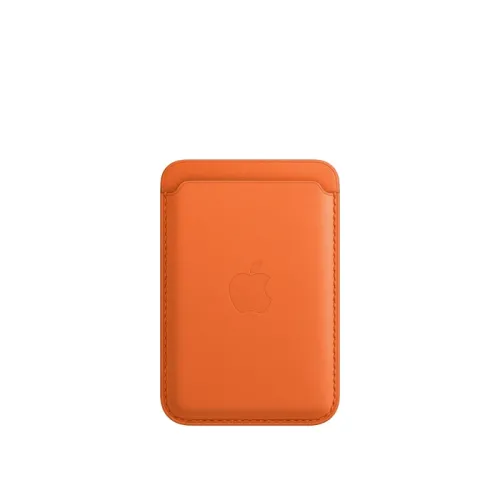 Apple Iphone Leather Wallet With Magsafe - Orange