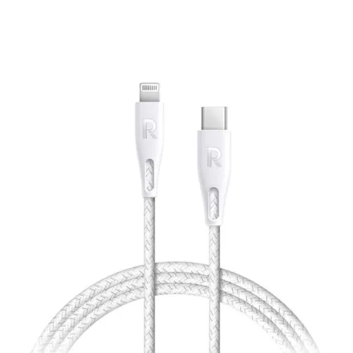 RAVPower RP-CB1018, Type-C to Lightning Cable, 2m, Nylon - White