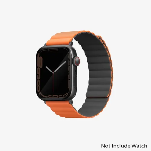 Uniq Revix Reversible Magnetic For Apple Watch Strap 42/44/45mm Charcoal (Grey/orange)