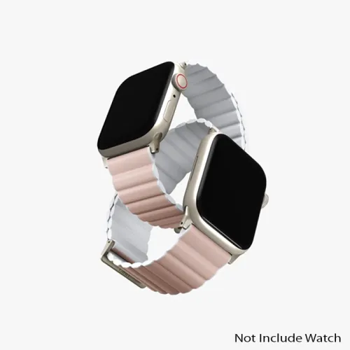 Uniq Revix Premium Edition Reversible Magnetic Apple Watch Strap 49/45/44/42mm - Blush (Blush Pink/white)