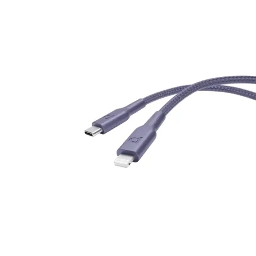 Powerology Braided USB-C To Lightning Data & Fast Charge Cable 1.2m - Purple