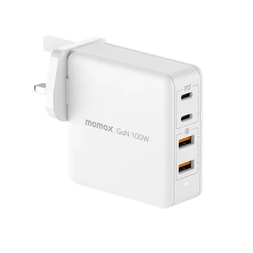 MOMAX ONEPLUG 100W 4-PORT GAN CHARGER - WHITE