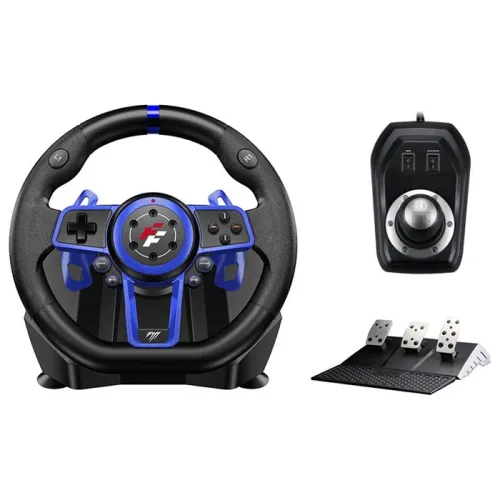 Flashfire Suzuka Wheel F111 Racing Wheel Set, Clutch Pedals, H-Shifter For PS5