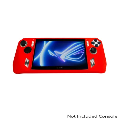 Asus Rog Ally Full-body Silicon Protector Case With Stand - Red