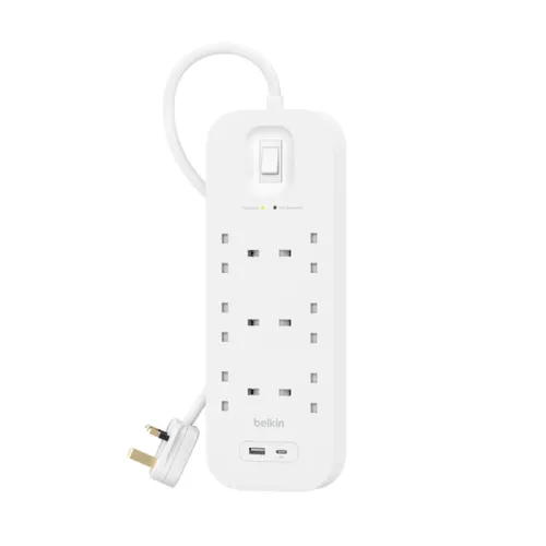 Belkin Connect Surge Protector With Usb-c And Usb-a Ports (6 Outlet With 1 Usb-c & 1 Usb-a)