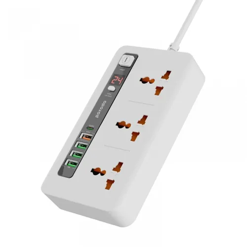 Porodo Multi-Port Power HUB 4 USB-A/USB-C Ultimate Home & Office Kit 2M - White