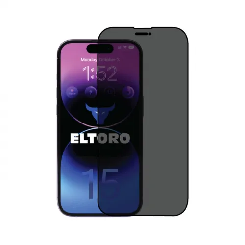 Eltoro Double Strong CF Screen Protector for iPhone 15 Pro - Privacy/Black