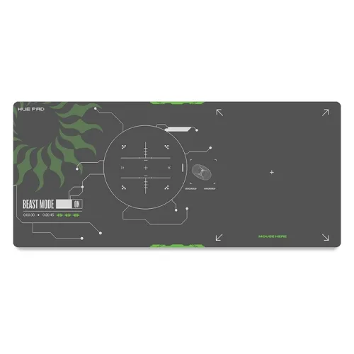 Huepad Halo Series Premium Gaming Mouse Pad, Xl Desk Pad With Carry Case Tube 90x40 Cm - Beast Mode