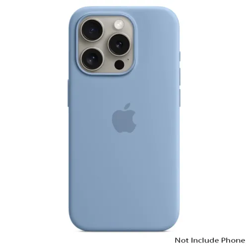 Apple Iphone 15 Pro Max 6.7 Inch Silicone Case With Magsafe — Winter Blue