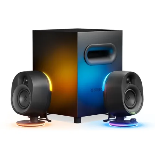 Steelssries Arena 7 Immersive 2.1 Gaming Speaker System With Reactive Illumination