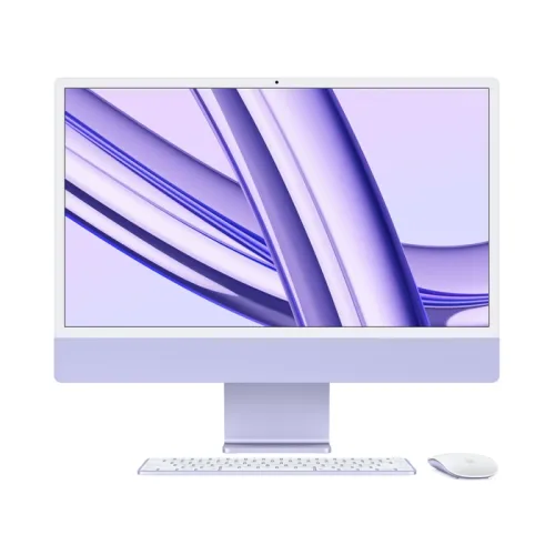 Apple Imac M3 24-inch 4.5k Retina Display With 8‑core Cpu 10‑core Gpu 8gb 512gb Ssd - Purple (Arabic)