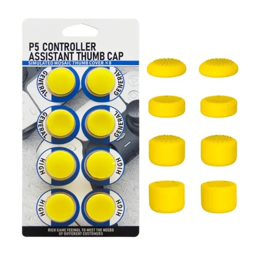 Ps5 Controller Assistant Thumb Cap 8pack - Yellow
