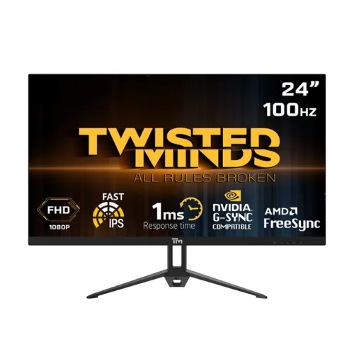 Twisted Minds Tm24fhd100ips 24" Fhd Ips, 100hz, 1ms Gaming Monitor - Black