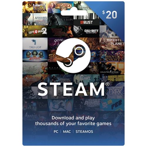Steam Wallet Gaming Card- $20 (US)-card