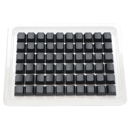 Ducky Pbt Single-shot Cherry Profile 132-keycaps Set - Blank Black