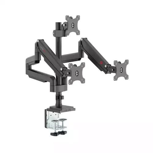 Gameon Go-5367 Triple Monitor Arm, Stand And Mount For Gaming And Office Use, 17" - 30", Each Arm Up To 6 Kg