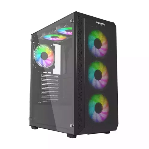 Twisted Minds Apex-03 Mid Tower, 3*120mm Argb Fan Gaming Case - Black