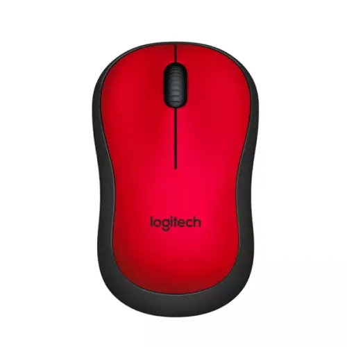 Logitech Silent M220 Wireless Mouse - Black/red
