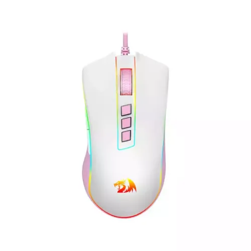 Redragon M711wp Cobra Wired Gaming Mouse - White/Pink