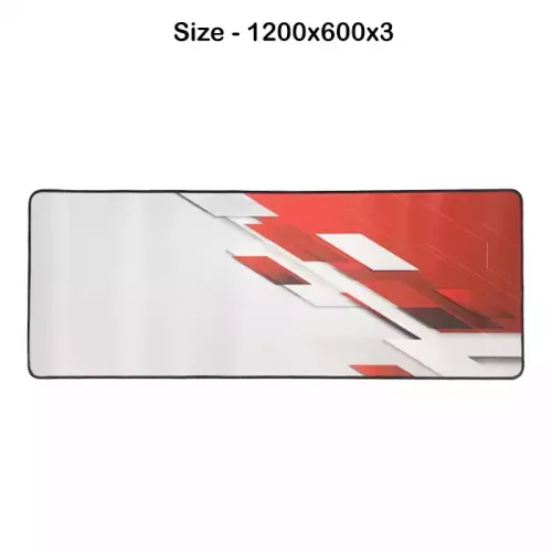 Gaming Mouse Pad - White And Red Shade (1200x600x3)