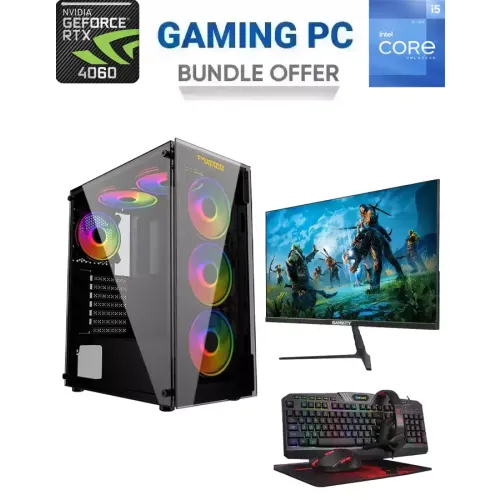 Twisted Minds Intel Core I5 12th Gen Gaming Pc With Monitor & Gaming Kit Bundle