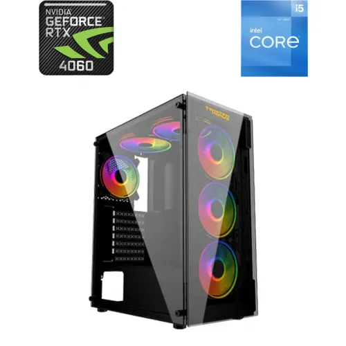 Twisted Minds Manic Intel Core I5-12th Gen Rtx 4060 Gaming Pc - Black