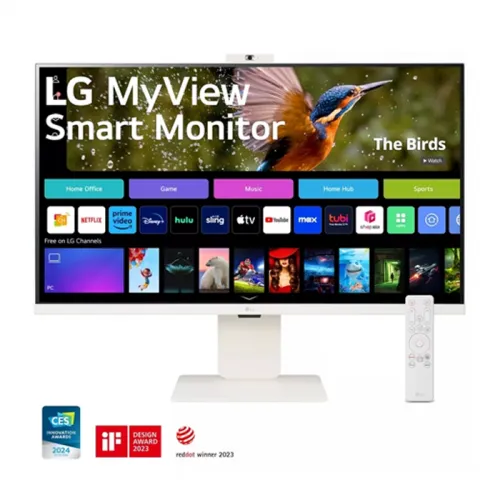 Lg 32-inch 4k Uhd Ips Myview Smart Monitor With Webos And Built-in Fhd Webcam - White