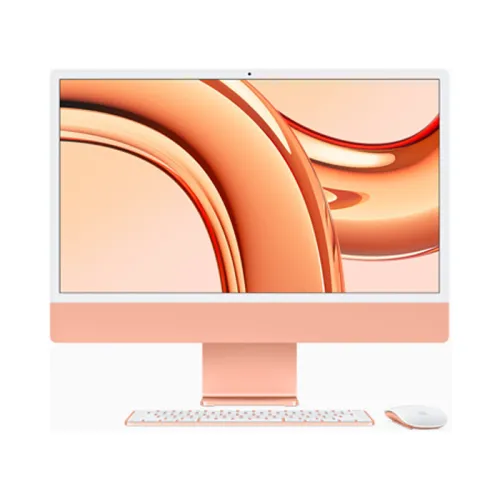 Apple Imac M3 24-inch 4.5k Retina Display With 8‑core Cpu 10‑core Gpu 8gb 256gb Ssd - Orange (Arabic)