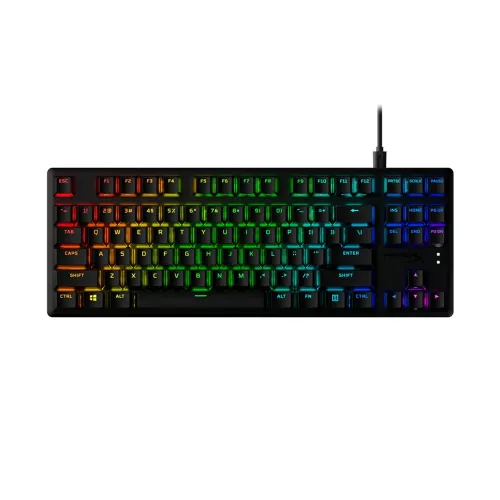 Hyperx Alloy Origins Core Tenkeyless Pbt Rgb Wired Mechanical Gaming Keyboard Linear Hx Red Switch Eng/arb For Pc,ps5,ps4,xbox Series X|s & Xbox One (Tenkeyless)