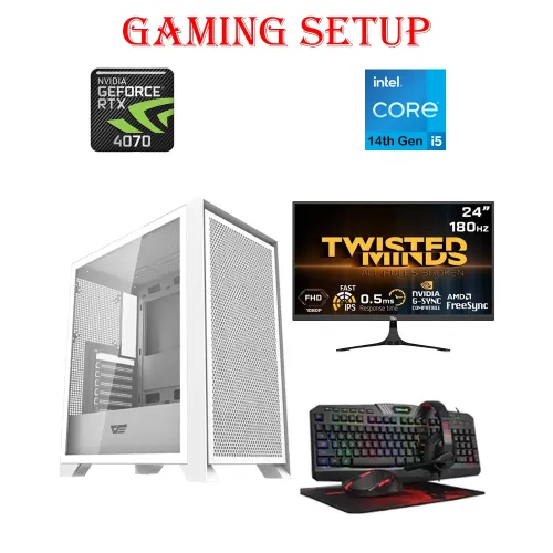 Darkflash Drx70 Intel Core I5-14th Gen Gaming Pc With Monitor And Gaming Kit Bundle Offer