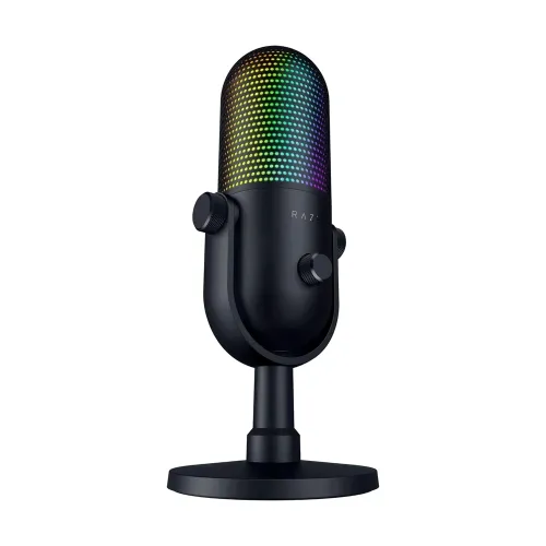 Razer Seiren V3 Chroma Rgb Usb Microphone With Tap-to-mute, Supercardioid Condenser Mic - Black