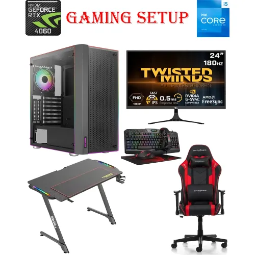 Aerocool Skribble Intel Core I5 - 13th Gen Gaming Pc With Monitor / Table / Chair / Gaming Kit Bundle Offer