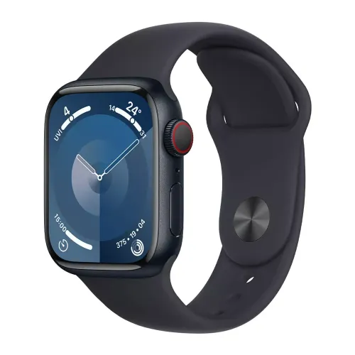 Apple Watch Series 9 45mm (Gps + Cellular) Midnight Aluminum Case Midnight Sport Band S/m