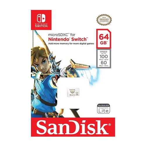 SanDisk 64GB microSDXC UHS-I card for Nintendo Switch