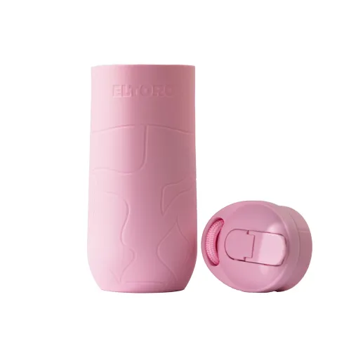 Eltoro Bottle Sleeve With Straw Lid - Baby Pink