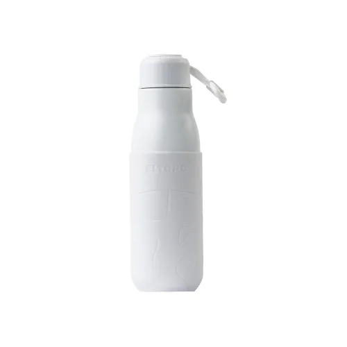 Eltoro Stainless Steel Bottle 500ml White With White Sleeve - White