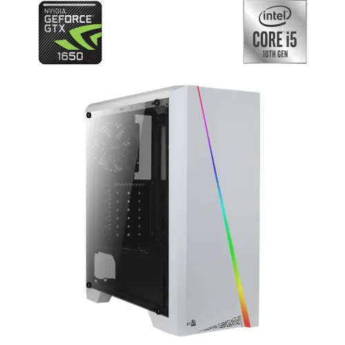 Aerocool Cylon Intel Core I5-10th Gen Gtx 1650 Gaming Pc - White