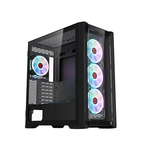 Gameon Vortex Midnight Series Mid Tower Gaming Case - Black