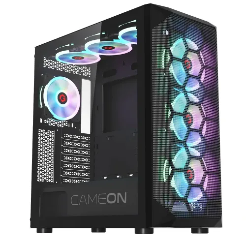 GAMEON Emperor Midnight I Series Mid Tower Gaming Case - Black
