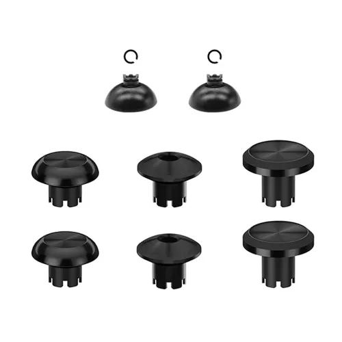 Metal Joystick Cap & Joystick Base 8pcs For PS5 Edge Controller - Black