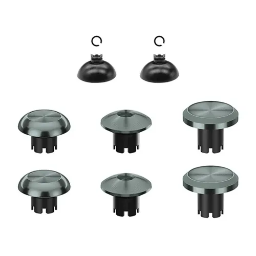 Metal Joystick Cap & Joystick Base 8pcs For PS5 Edge Controller - Grey