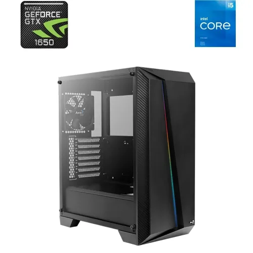 Aerocool Cylon Pro Intel Core I5-11th Gen Gtx 1650 Gaming Pc - Black
