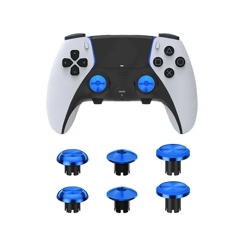 Metal Joystick Cap For Ps5 Edge Controller 6pcs - Blue