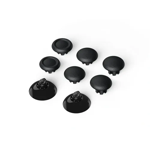 8 In 1 Plastic Joystick Cap & Joystick Base For Original Ps5 Edge Controller - Black